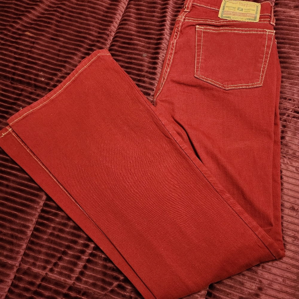 Angel BlueJeans Denim Division size 9 dark red burgundy Quality Jeans RARE